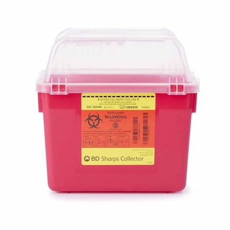 Bd Sharps Container Red Base 26 X 29 X 17 cm Vertical Entry 2 Gallon 305344